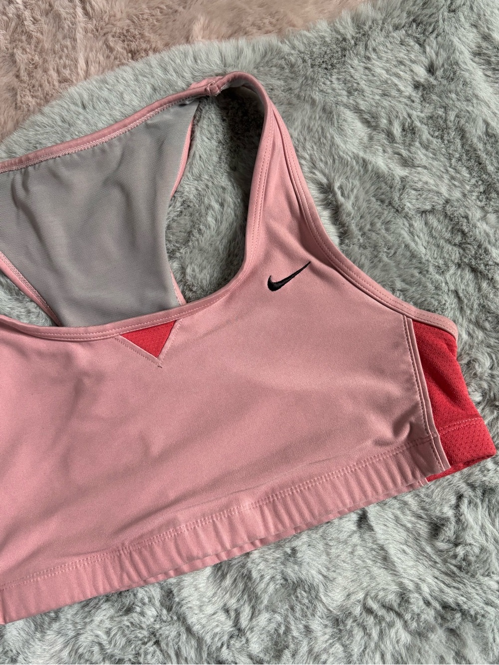 Nike pink racerback sports bra